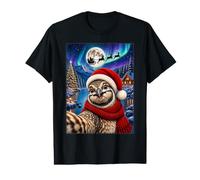 Quail Bird Christmas Selfie Moon Night Santa Sleigh Xmas Value Graphic T-Shirt
