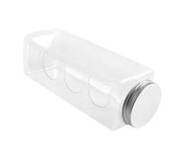 Quail Bird Feeder - 17.2X5.5CM PET Transparent No Food Dispenser | Four Port Cage Accessory | Parrot Finch Supply | Spill Resistant Automatic Feeding Container For Poultry Aviary Habitat