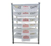 Quail Cage with Feeding System, Easy Maintenance Poultry Housing for Efficient Farming, Durable Design for Easy Cleaning and Space-Saving