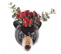Quail Ceramics - Black Bear Wall Vase