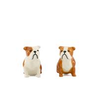 Quail Ceramics English Bulldog salt and pepper shaker (set of two) - Brown One Size