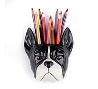 Quail Ceramics - French Bulldog Wall Vase - Black and White - Small