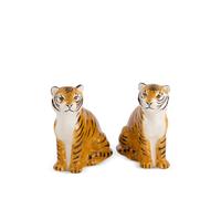 Quail Ceramics tiger-motif salt and pepper shaker (set of two) - Brown One Size