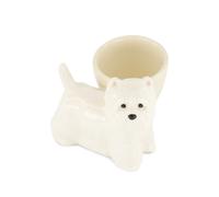Quail Ceramics Westie dog-shape egg cup - White One Size