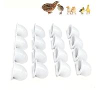 Quail Chick Port Feeder Compatible with DIY Bucket Pail Bin Container Coturnix - Set of 16 (1.5in)