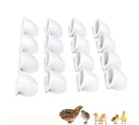 Quail Chick Port Feeder Compatible with DIY Bucket Pail Bin Container Coturnix - Set of 16 (1in)