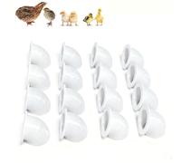 Quail Chick Port Feeder Compatible with DIY Bucket Pail Bin Container Coturnix - Set of 16 (2in)