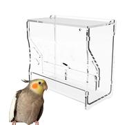 Quail Feeder - ABS 15x7.8x14.2cm | Automatic Water Feeder | Feeding Cup | Pet Cage Food Container Birds Dispenser For Quail Budgerigar Peony, Cage Accessories For Parrot & Hamster, White & Blue Watere