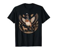 Quail Hunt Sunrise Field Pointing Dog Landscape Hunting Bird T-Shirt