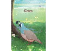 Quail in the Rain Notebook - Quail Lovers - Farm Animals - Gifts for Men Women Children - Cute Quail Lined Notebook Journal Diaries 6x9, 120 pages