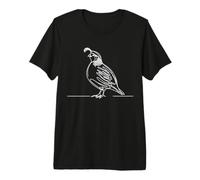 Quail Line Art Birdwatcher Premium T-Shirt
