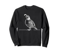 Quail Line Art Birdwatcher Sweatshirt