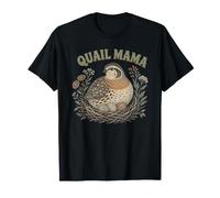Quail Mama Vintage Botanical Bird T-Shirt