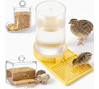 Quail Waterer and Feeder Combo Automatic Large Capacity, Classic