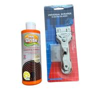 Quailitas 300ml Cleaner & Tool Combo Cleaner for Ceramic, Induction, Glass, Quailitas Brite with Lemon Sherbet Fragrance | Oven Cleaning Kit