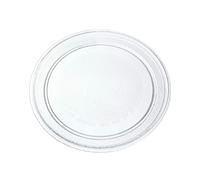 Quailitas Microwave Plate - 245 mm Microwave Turntable Glass Tray, Flat Profile, Scratch-Resistant Plate, Transparent