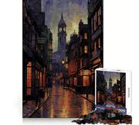 Quaint London UK Streets Jigsaw Puzzles for Adults1000 Piece Strengthen Memory Home Activity Clean Edge Festive Gift (38x26cm)
