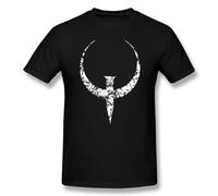 Quake T Shirt Quake White T-Shirt Graphic 100% Cotton Tee Shirt Men Short Sleeve Cute Tshirt Black L