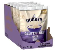 Quaker Gluten Free Wholegrain Rolled Oats, 510 g (Pack of 5)