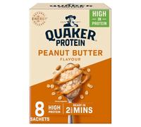 Quaker High in Protein Peanut Butter Porridge Sachets 8x43g (Pack of 6)