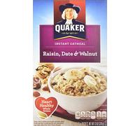 Quaker Instant Oatmeal Raisin, Date & Walnut, 1.3 Ounce 8 Count (Pack of 3)
