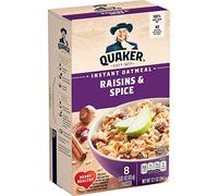 Quaker Instant Oatmeal, Raisins & Spice, 1.51oz Packets (8 Pack)