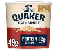 Quaker Oat Protein Original Porridge Pots, 6 x 49 g