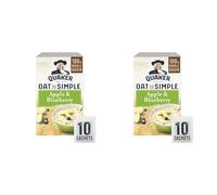 Quaker Oat So Simple Apple and Blueberry Porridge Sachets 36 g, 10 Count (Pack of 12)