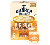 Quaker Oat So Simple Big Bowl Golden Syrup 6 x 49.6 g (Pack of 8)