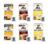 Quaker Oat So Simple Porridge Sachets: Golden Syrup Porridge 36g x 20, Velvety Chocolate Porridge 37g x20, Banana Porridge Sachets 35g x20 Instant Oats Bundle 60 Sachets Total