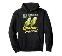 Quaker Parrot Owner Bird Lover Parakeet Ornithology Pullover Hoodie