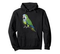 Quaker Parrot Sunflower Cute Green Monk Parakeet Floral Art Pullover Hoodie