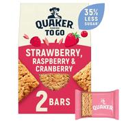 Quaker Porridge To Go Breakfast Bar Strawberry Raspberry and Cranberry 2 x 55 g (Case of 6)