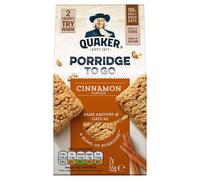 Quaker Porridge to Go Cinnamon Breakfast Bars 2 Pack 110g