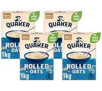 Quaker Rolled Oats, 1 kg (Pack of 4)
