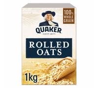 Quaker Rolled Oats 100% Wholegrain Source of Fibre No Added Sugar Pack 1kg