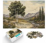 Quaking Aspen State Tree of Utah Jigsaw Puzzle for Adults, 1000 Piece