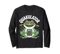 Quakulator Frog Math Joke Calculator Nerd Humor Long Sleeve T-Shirt