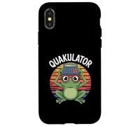 Quakulator Frog Math Pun Calculator Nerd Humor Case for iPhone X/XS