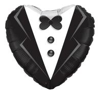 Qualatex 15784 Wedding Tuxedo 18" Heart Shaped Foil Balloon