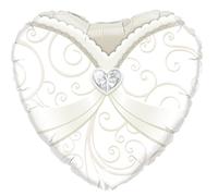 Qualatex 15791 Wedding Gown 18" Heart Shaped Foil Balloon