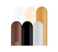 Qualatex 160Q Character Assorted 100Ct Plain Latex Modelling Balloons
