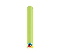 Qualatex 160Q Lime Green 100Ct Plain Latex Modelling Balloons