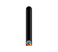 Qualatex 160Q Onyx Black 100Ct Plain Latex Modelling Balloons