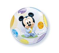 Qualatex 16432 Disney Friends Single Bubble Baby Mickey Mouse Latex Balloon, 22-Inch