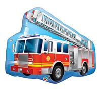 Qualatex 16466 Shape Fire Truck Foil Balloon, Red, 36-Inch