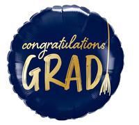 Qualatex 21563 Congratulations Grad Tassel 18" Round Shaped Foil Balloon, 46cm