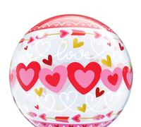 Qualatex 24076 Love Connected Hearts 22" Single Bubble Balloon