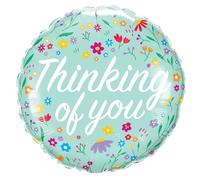 Qualatex 26819 Thinking Of You Floral 18" Round Shaped Foil Balloon