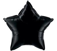 Qualatex 36 Inch Star Shaped Plain Foil Balloon Onyx Black (One Size)
